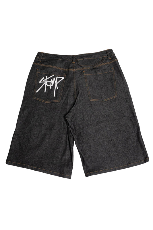 S1 DENIM JORTS - BLACK