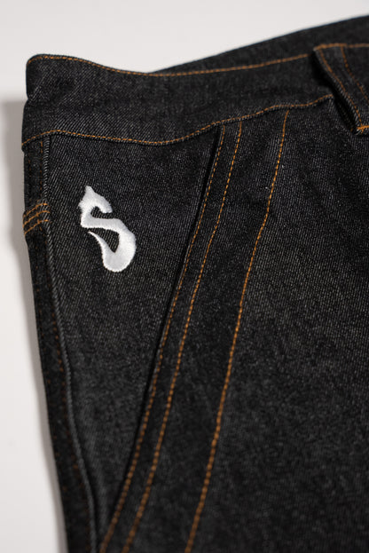 S1 DENIM JORTS - BLACK