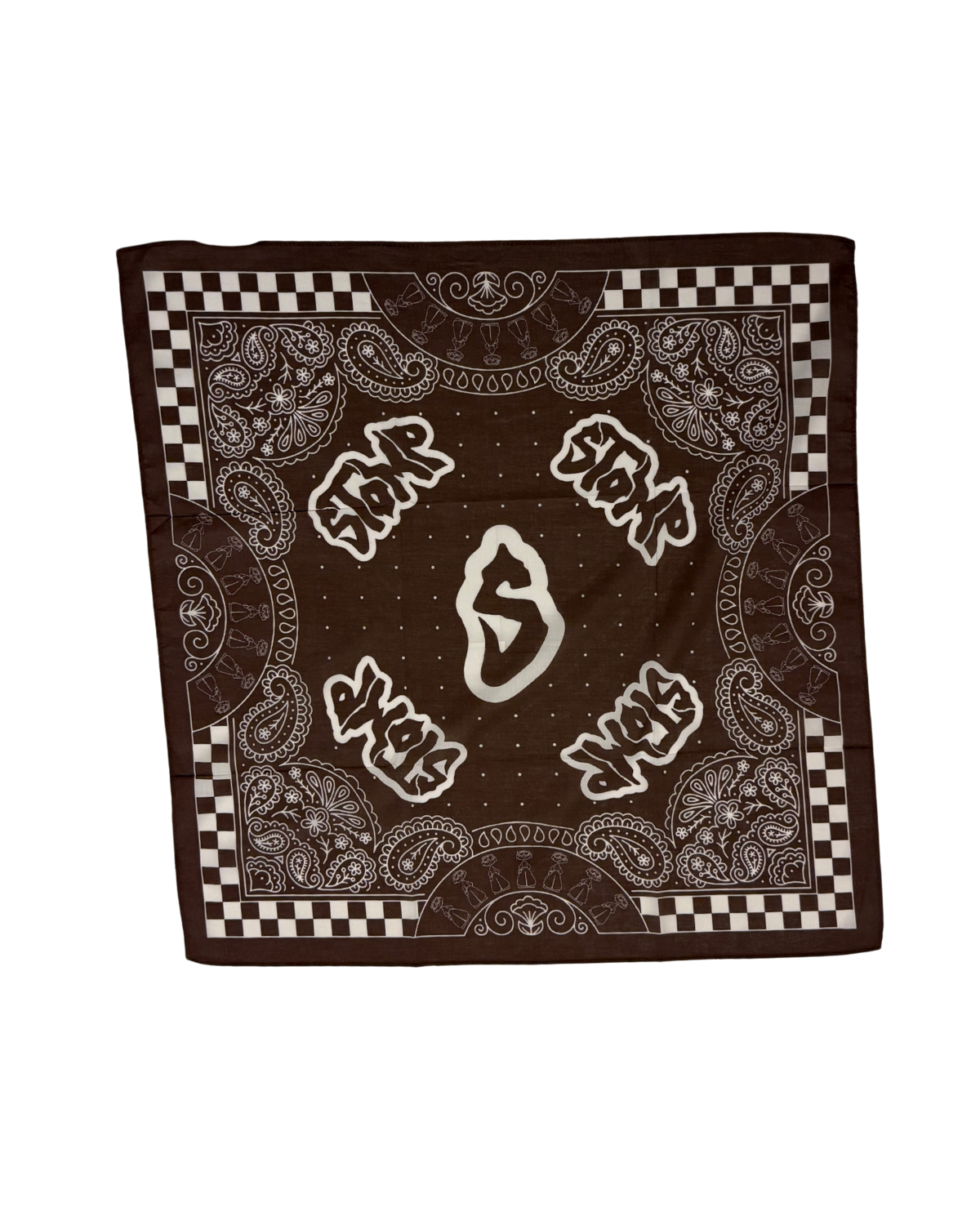 GRID BANDANA - BROWN