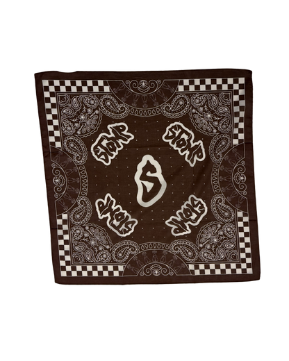 GRID BANDANA - BROWN