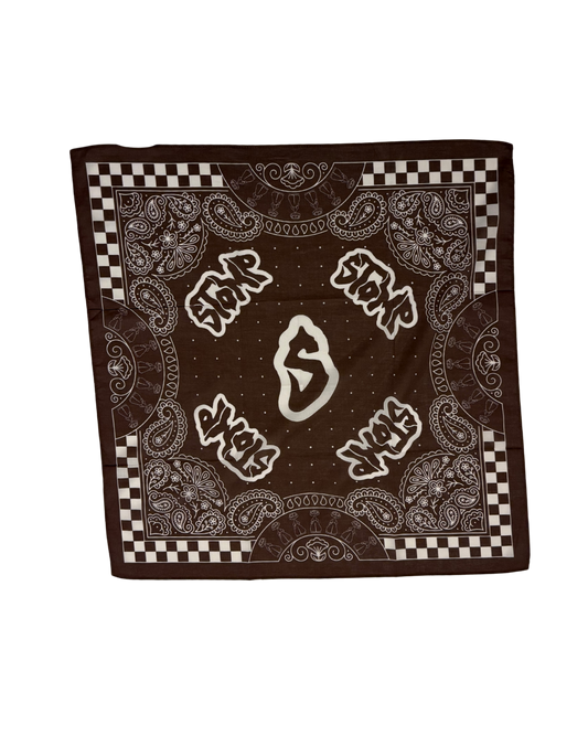 GRID BANDANA - BROWN
